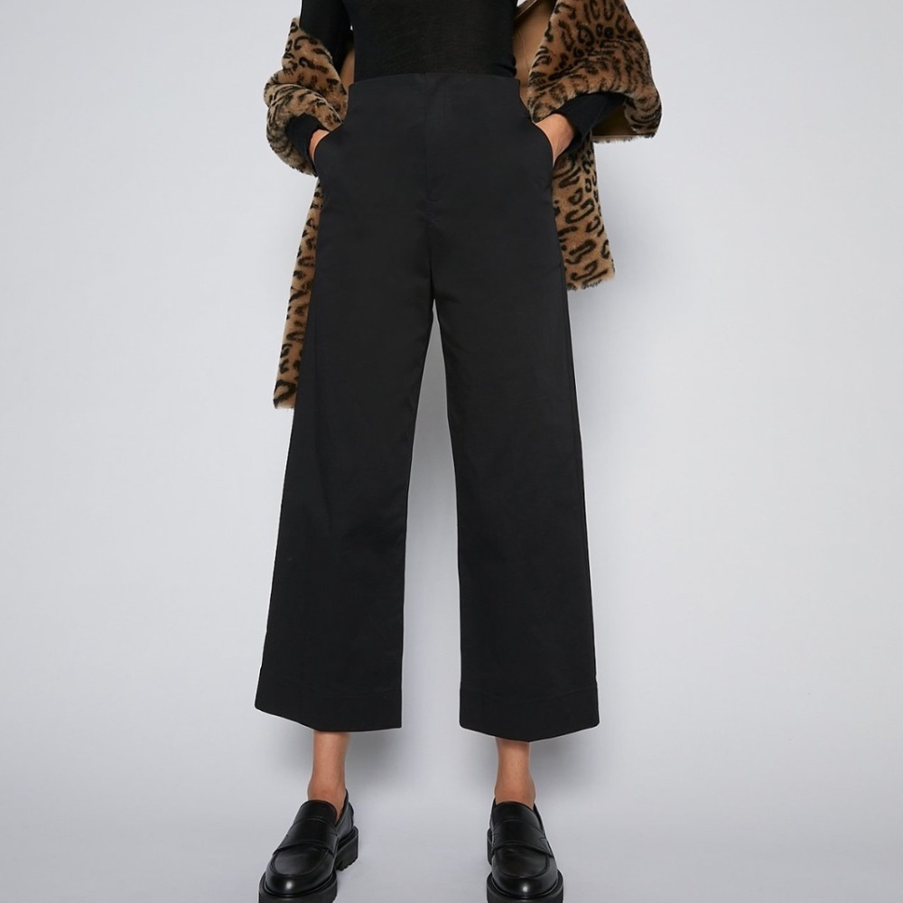 Scanlan Theodore HIGH WAIST WIDE LEG TROUSER BLACK
